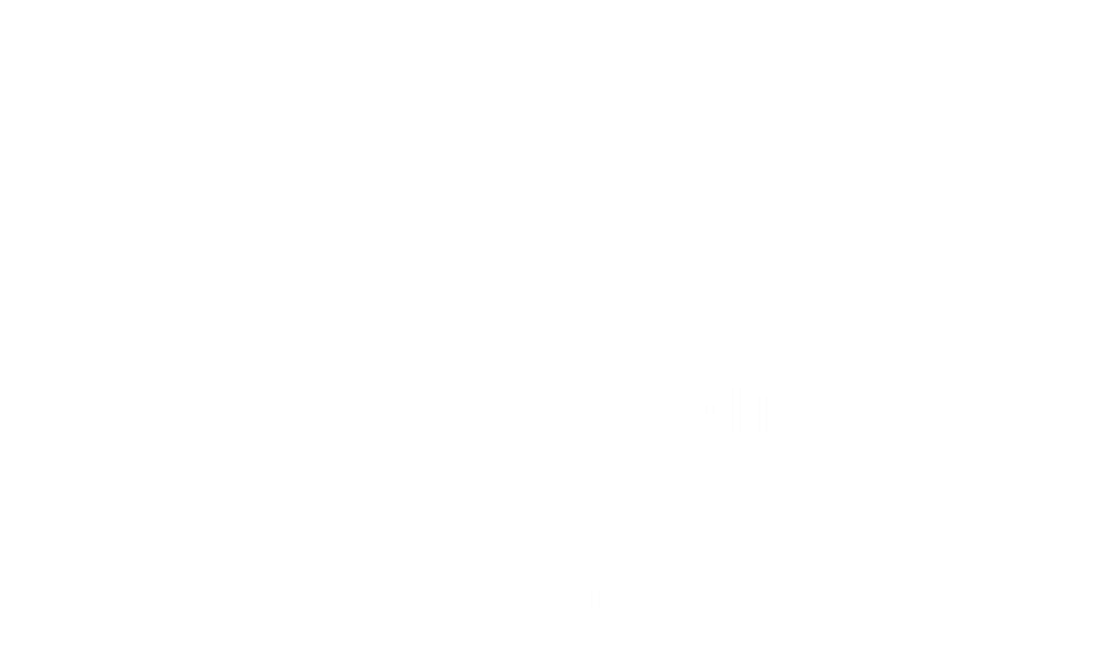 Rysunek bramy segmentowej AutoCad